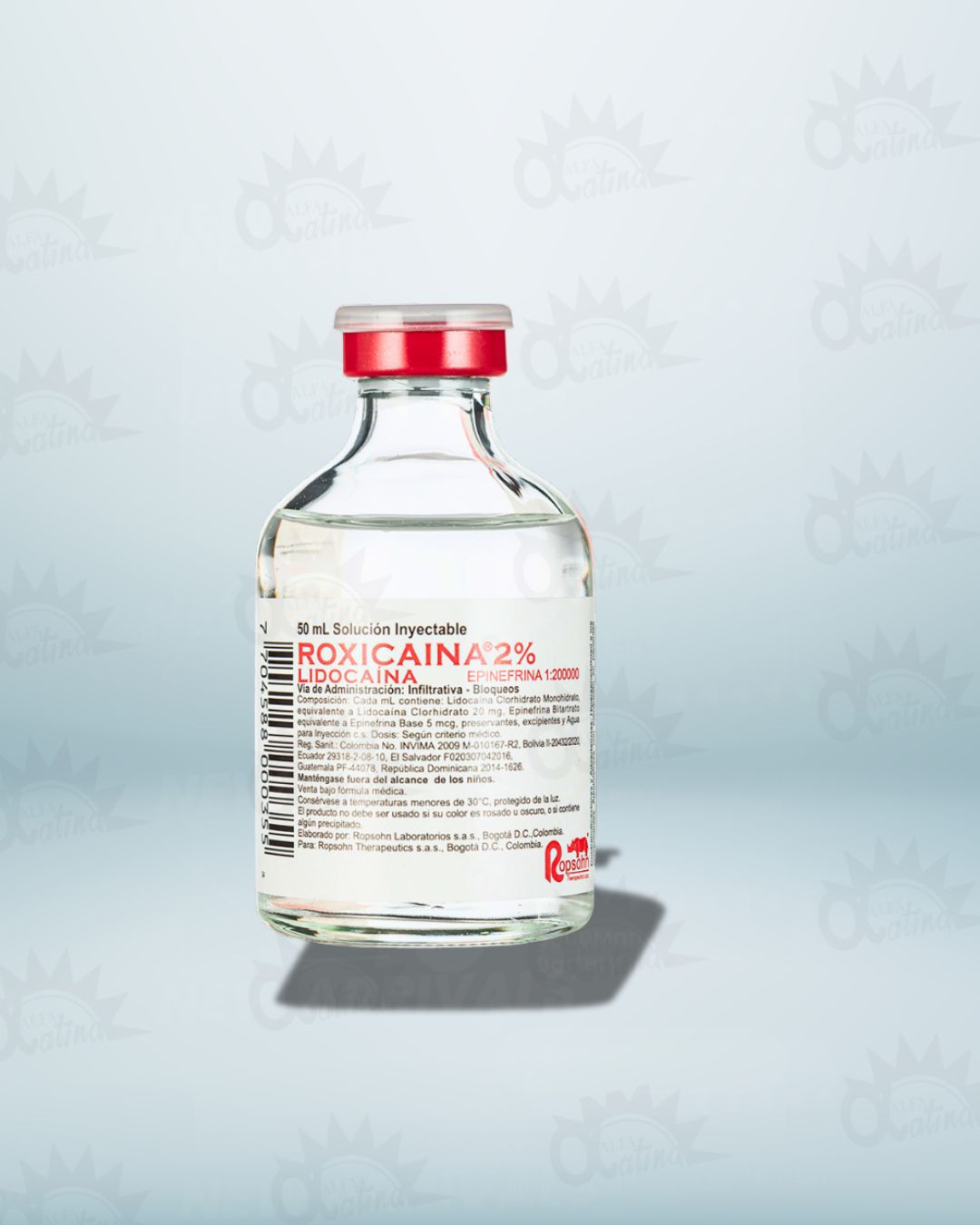 ROXICAINA AL 2% CON EPINEFRINA X 50 ML ROJA